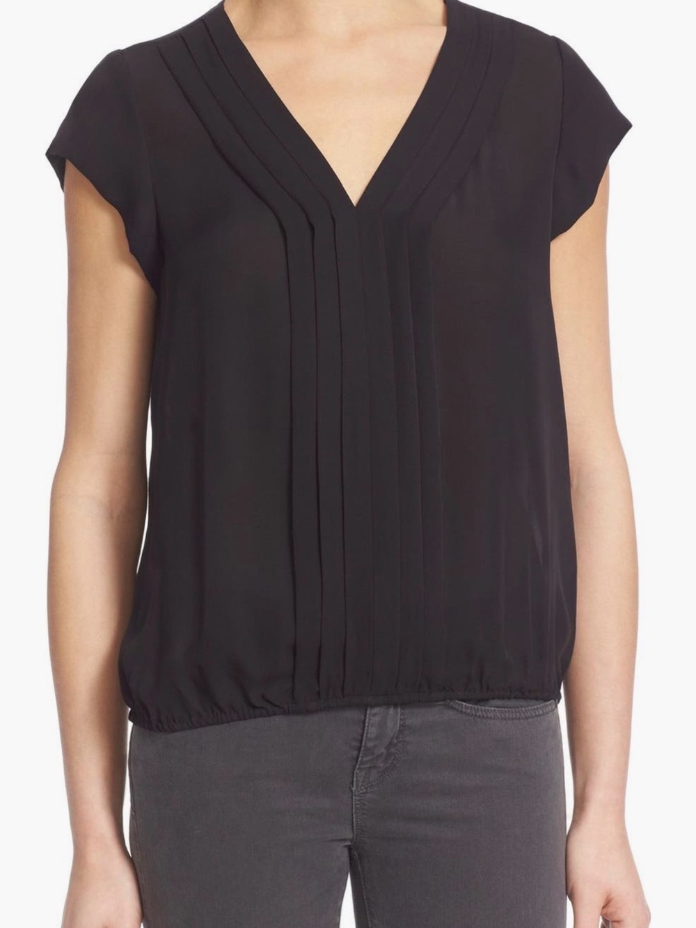 Joie ‘Marcher’ Pleated Silk Top